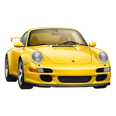 Yellow Porsche 911 sticker