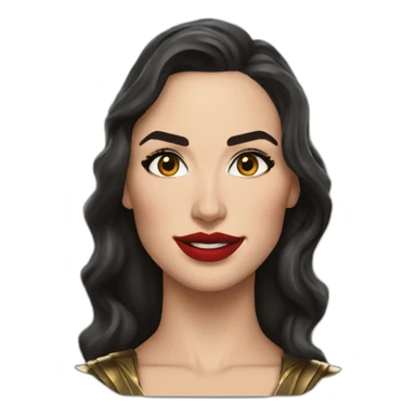 Gal Gadot as wonderwoman emoji sticker