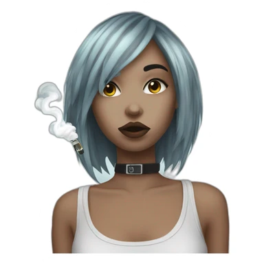 hot emo girl with vape sticker