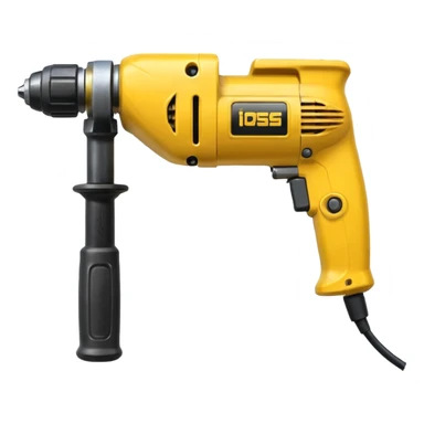 yellow commercial hammer drill sticker