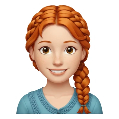 receptionist face braided ginger sticker