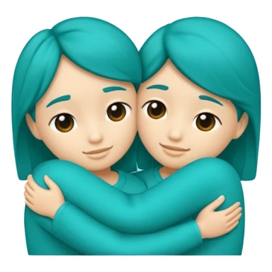 teal hugs sticker