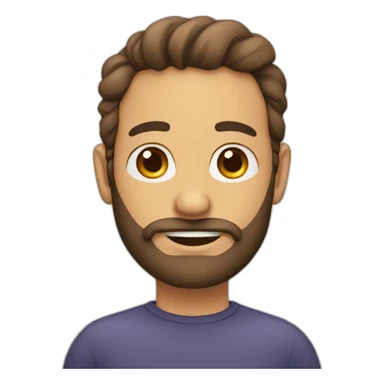 Calvo con barba sticker