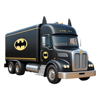 futuristic Batman’s Venomobile loosely based on 1956 freightliner moving truck (flat long straight organically-shaped mechanical roomy interior seating inside the body) stealthy town hot rod desert dirt racing rwd rail sticker