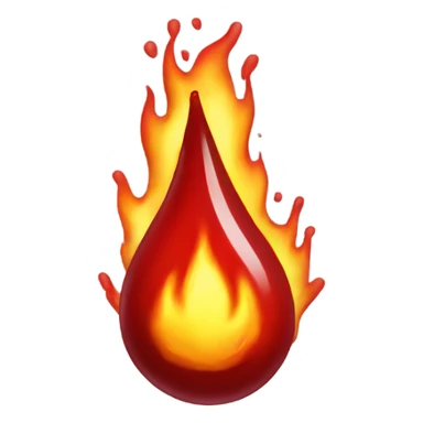 Blood drop on fire sticker