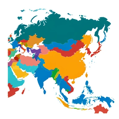 a map of asia sticker
