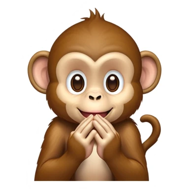Monkey blowing kiss sticker