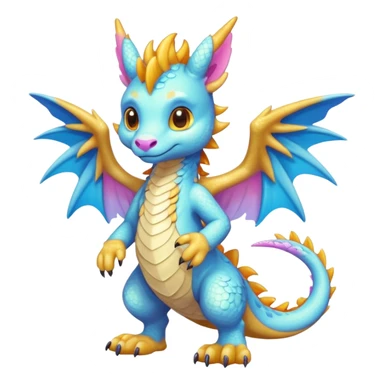 anthropomorphic anthro kawaii cute colorful shiny furry Dutch Angel Dragon-fursona-fursuit furry  (2 legs, 2 arms) (full body) (shoulder bust) (half body) sticker