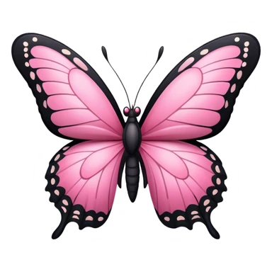 black and pink butterfly sticker