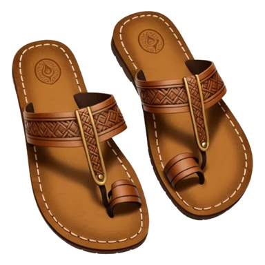 kolhapuri wooden chappal sticker