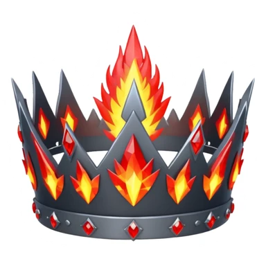 fantasy magic tiara of fire and ash low poly sticker