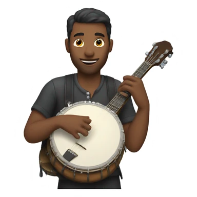 Man playing banjo  sticker