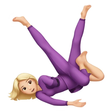 Blonde girl laying on stomach kicking her feet in the air and blushing sticker
