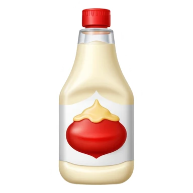 una bustina monoporzione di maionese e una ketchup da 10 ml nella stessa emoji sticker