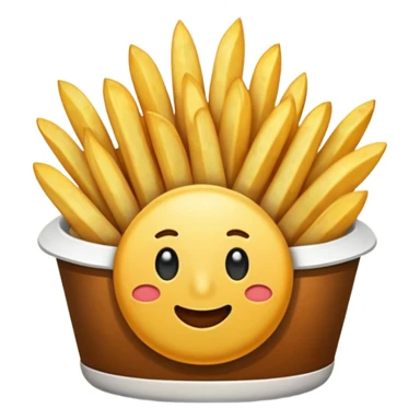 Generar papas fritas sin plato ni contenedor sticker