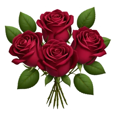 bouquet of burgundy roses  sticker