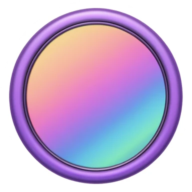 Iridescent makeup mirror sticker
