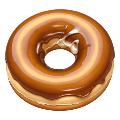 a donut without a hole sticker
