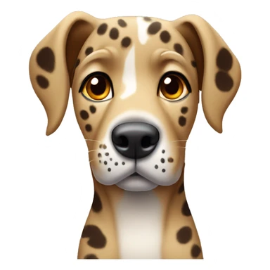 catahoula leopard dog raising one eyebrow suspiciously sticker