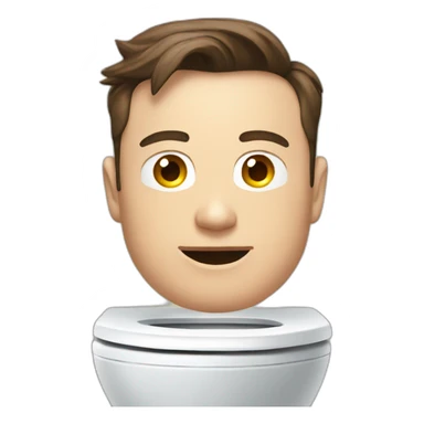 Elon musk on toilet sticker