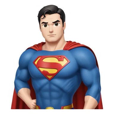 superman with cape sticker