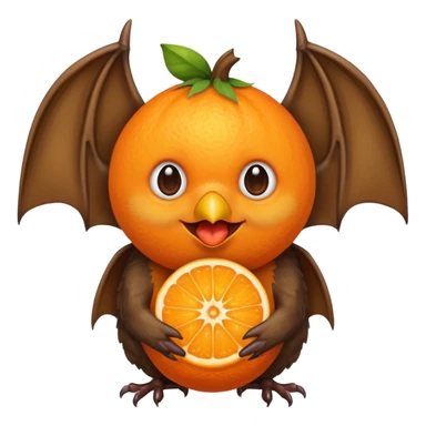 bat holding fruit sticker