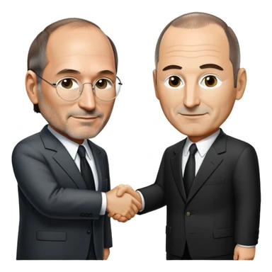 Steve Jobs handshakes Tony Soprano sticker