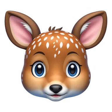 Bambi deer cute, blue and white sticker