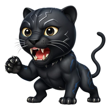 A black panther roaring. (Dangerous) sticker