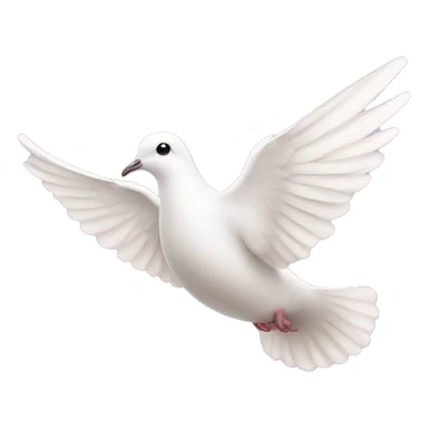 dove in flight with light pink bow tied around neck sticker