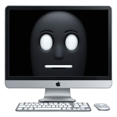 make a computer screen with a error emoji no face like a glitch remove the face that's important sticker