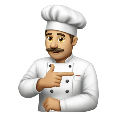 a chef kissing it's fingers italian sticker