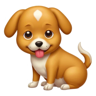 Dog eating poop sticker