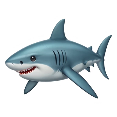 El emoji del tiburón pero de color negro para copiar y pegar  sticker