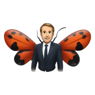 Macron sur une coccinelle sticker