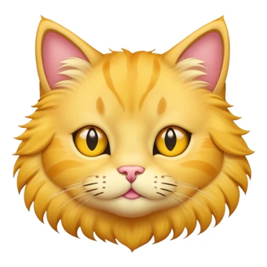 A yellow cat face with star eyes  sticker