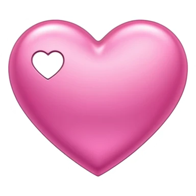 heart with a metallic pink finish sticker