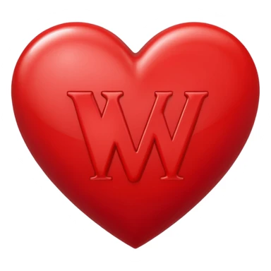 the letters M + V, in a heart  sticker