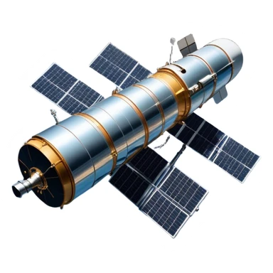  Cinematic Realistic Hubble Space Telescope – A majestic, ultra-detailed rendering of the Hubble Telescope floating above Earth. Its reflective metallic surface and vast solar panels stretch into the darkness, while the lens is pointed outward, capturing the mysteries of the cosmos. sticker