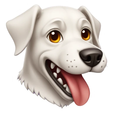 dog vampire with cape that shows huge canine teeth sticker