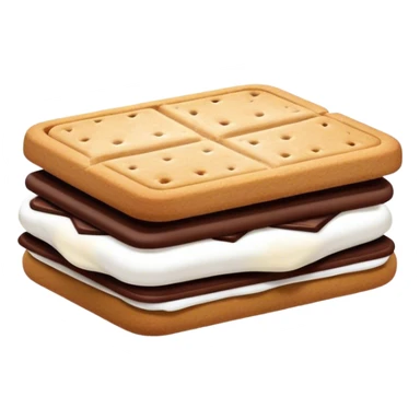 Burgundy smores cookie sandwich isolated  sticker