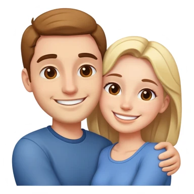 happy couple enjoying a moment sticker