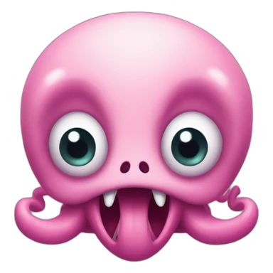 cute kraken cute face afraid of sticker
