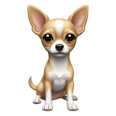 Chihuahua Minpin, Chinese Crescent  mix with white and black fur￼ sticker