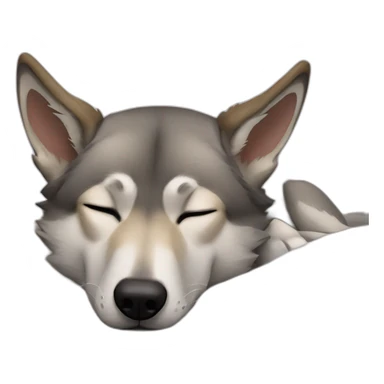 Czechoslovakian Wolfdog sleeping sticker