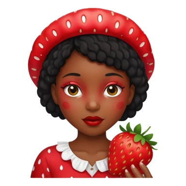 Strawberry & Black girl sticker