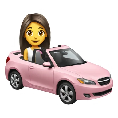 Car with girl in it sticker