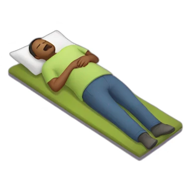 Man sleep on road sticker