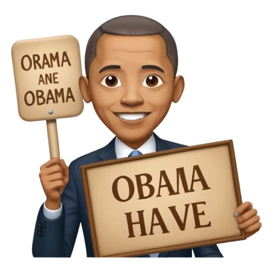 Obama holding a sign that says Obama Have Dih 💔 sticker