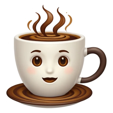 coffee in white cup sticker